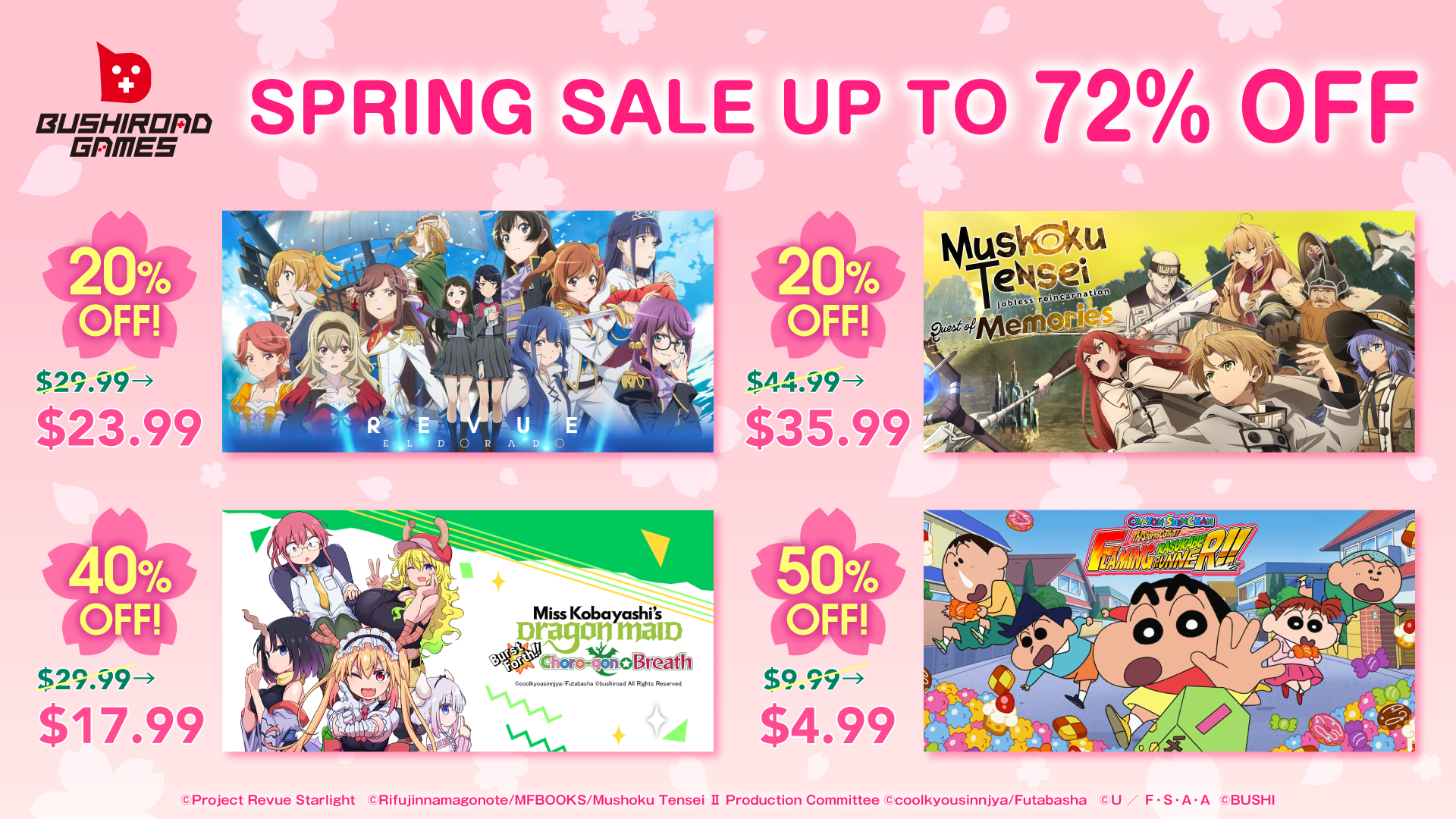 Console Games（digital version）Sale 【BUSHIROAD GAMES Spring Sale 2025】